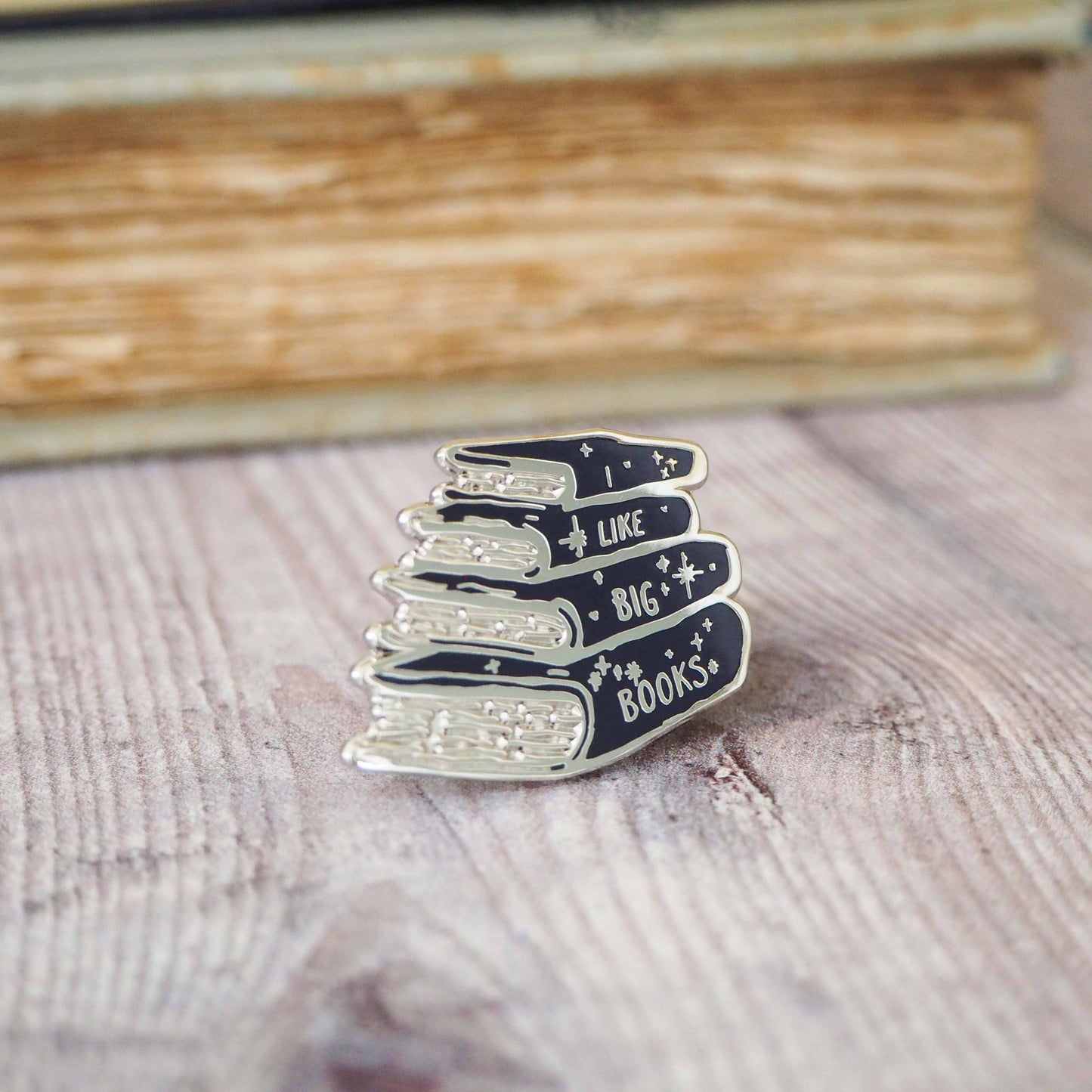 I Like Big Books Enamel Book Lover Literature Pin Badge