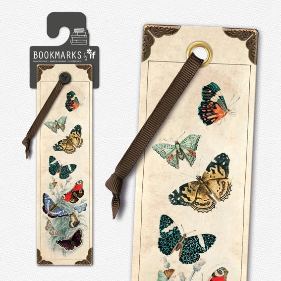 Vintage Bookmark - Butterflies
