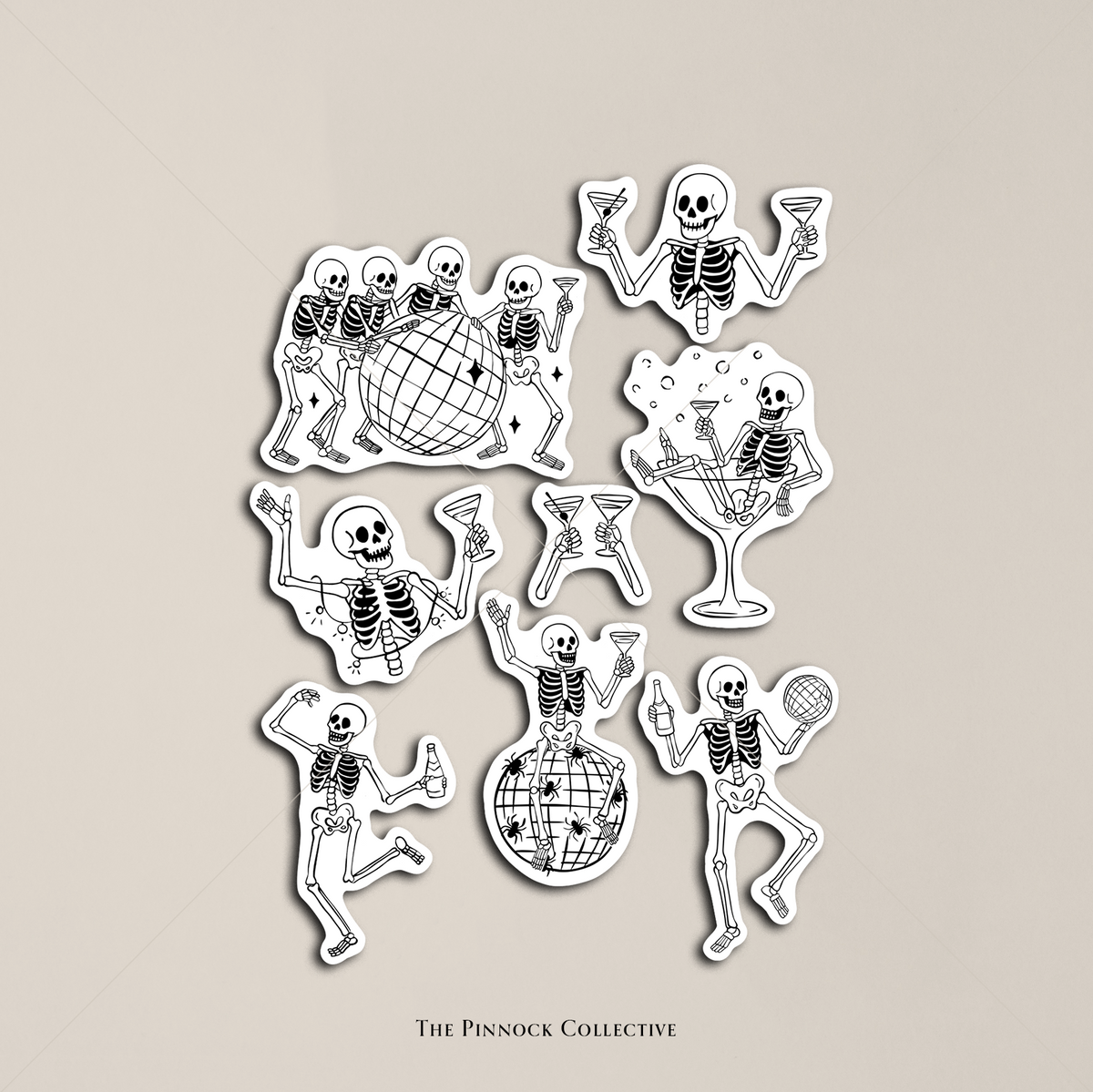 Party Skeletons Sticker Sheet