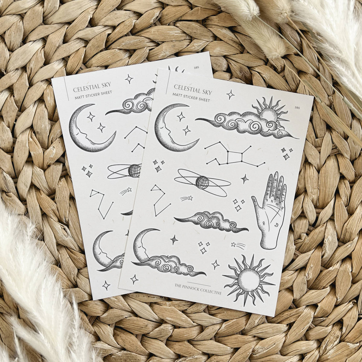Celestial Sky Themed Sticker Sheet