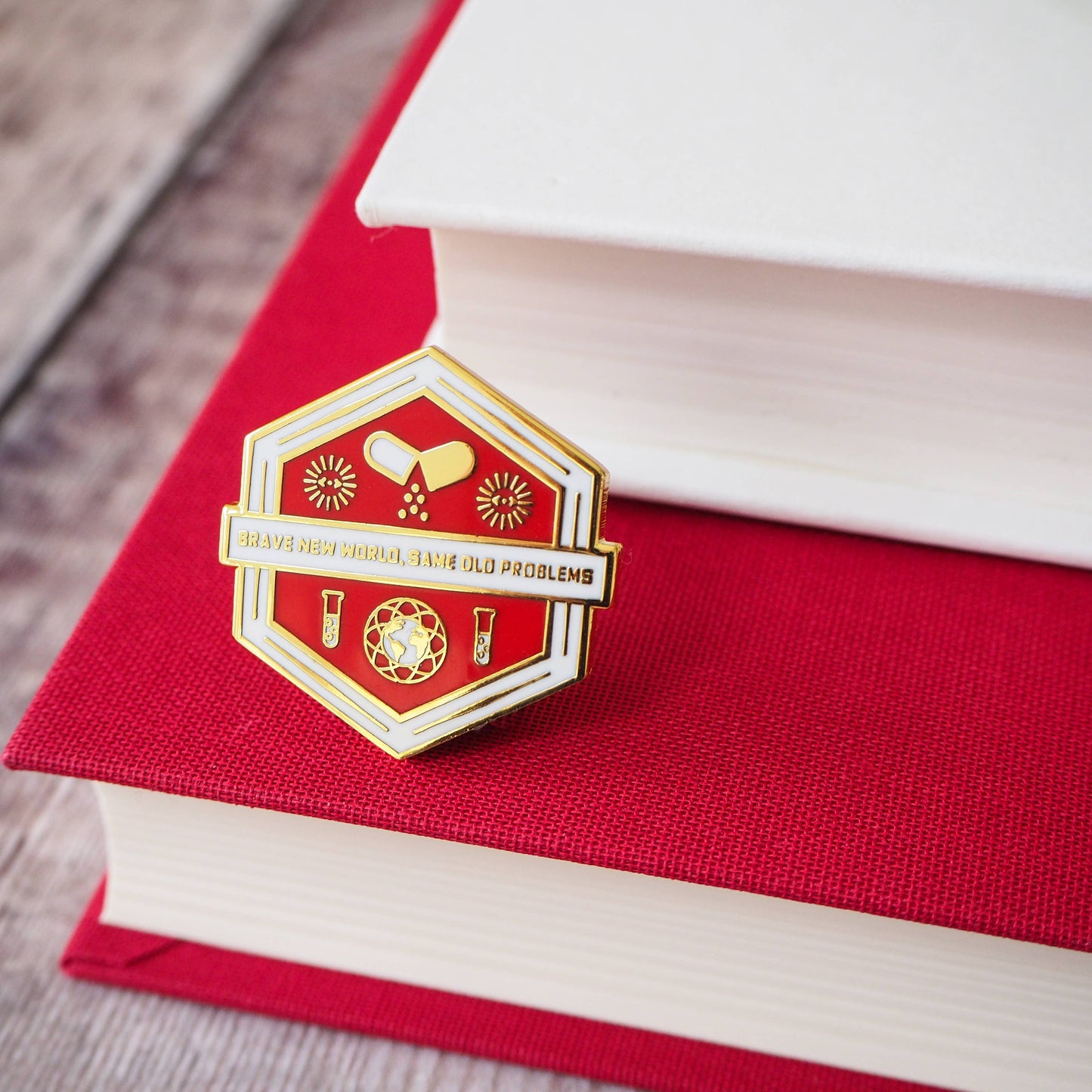 Brave New World Enamel Pin Badge - Dystopian Collection