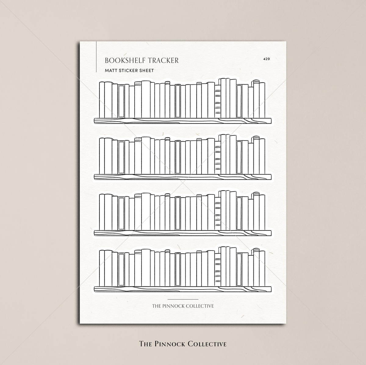 Book Tracker Shelf Sticker Sheet