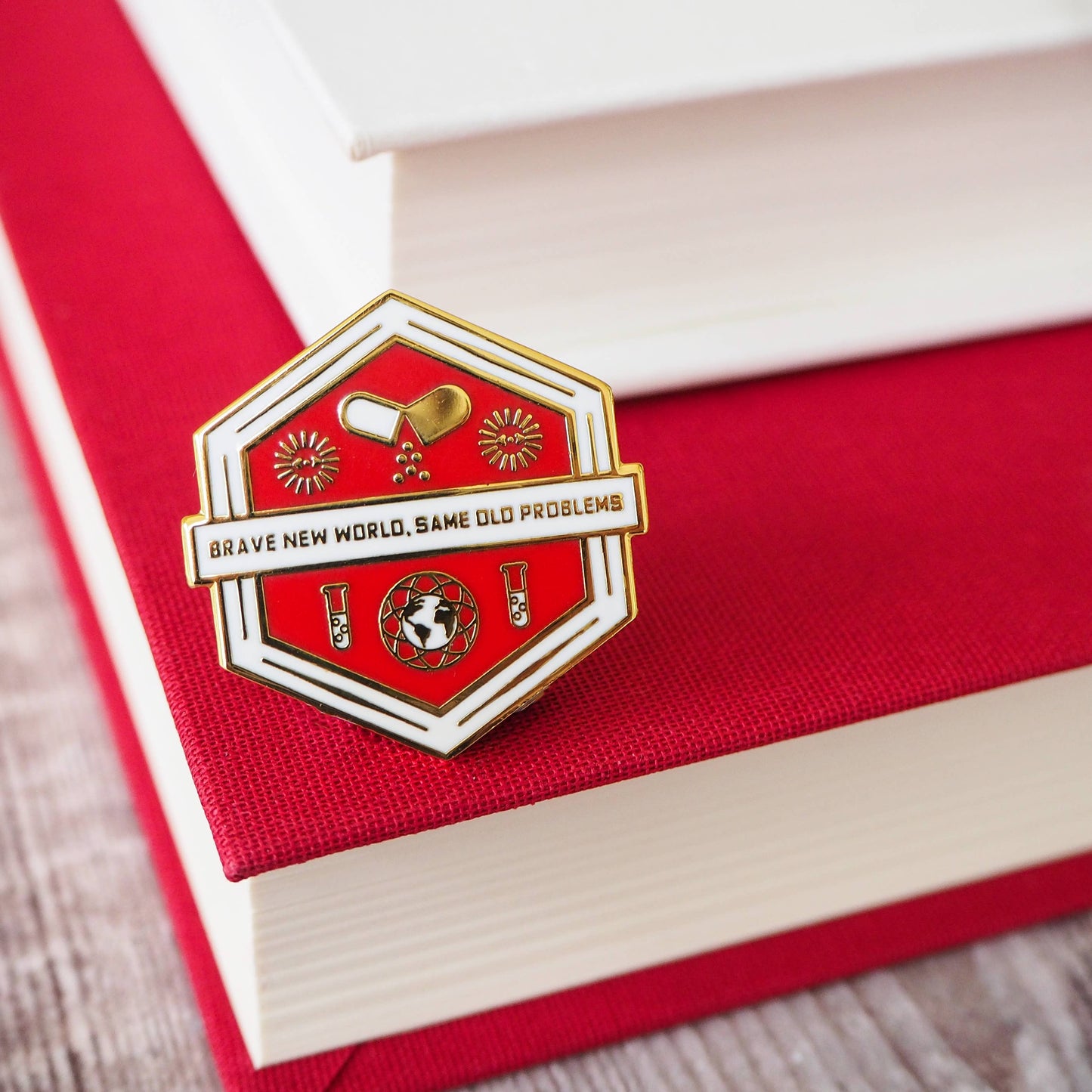 Brave New World Enamel Pin Badge - Dystopian Collection