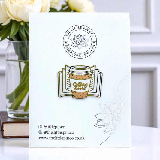 Coffee And Books Hard Enamel Pin Badge