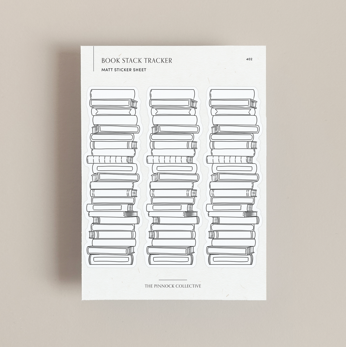 Book Tracker Stack Sticker Sheet
