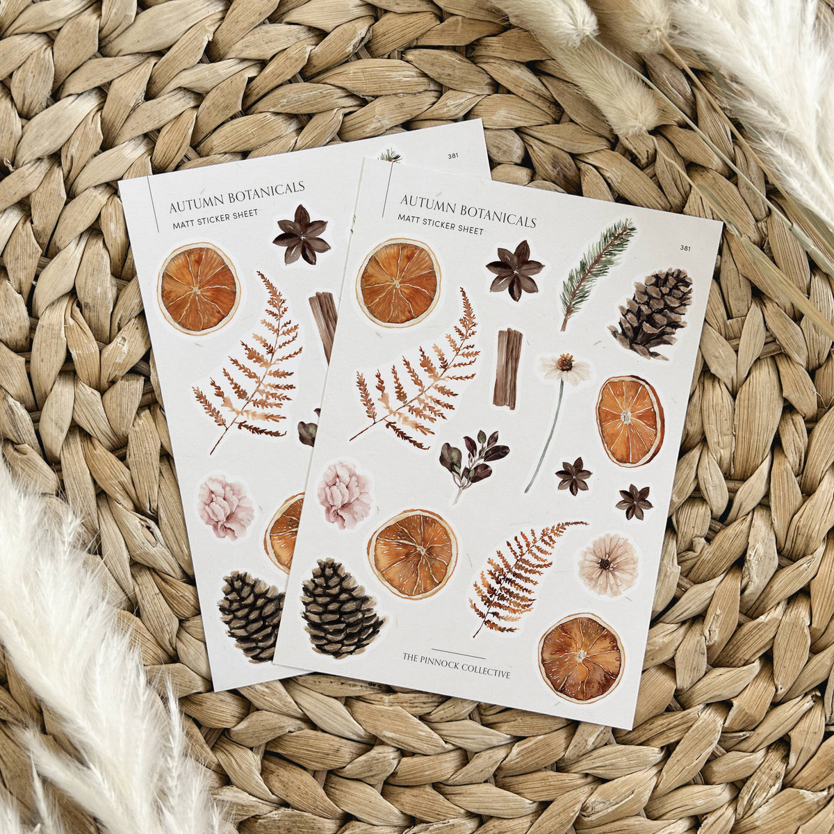 Autumn & Fall Botanical Themed Planner Sticker Sheet
