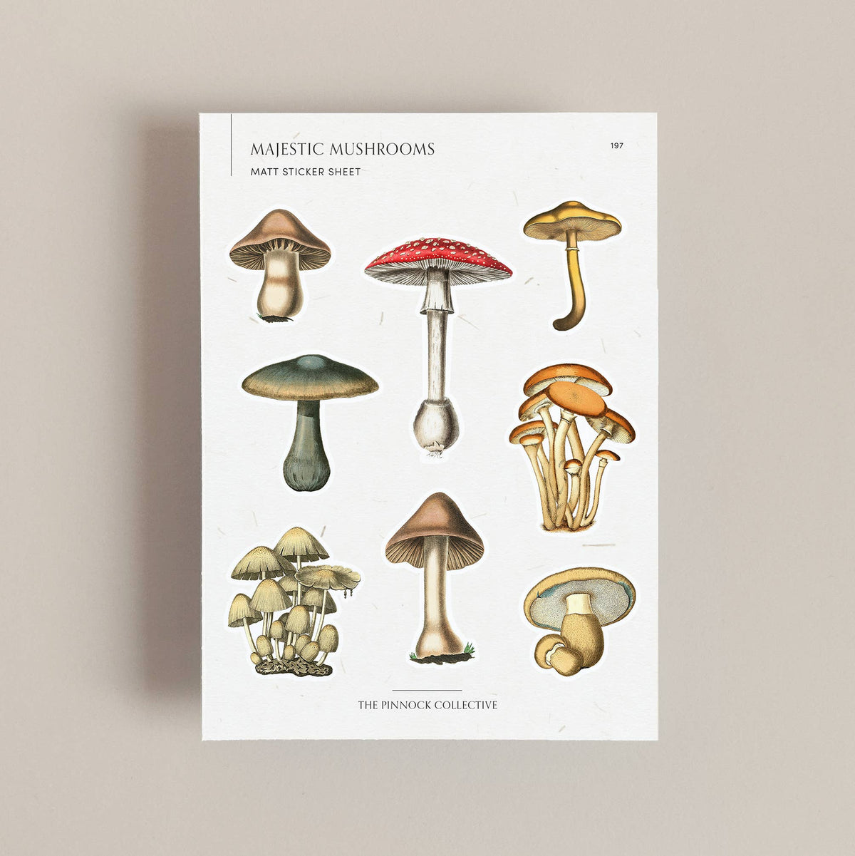 Vintage Mushroom Illustrations Sticker sheet