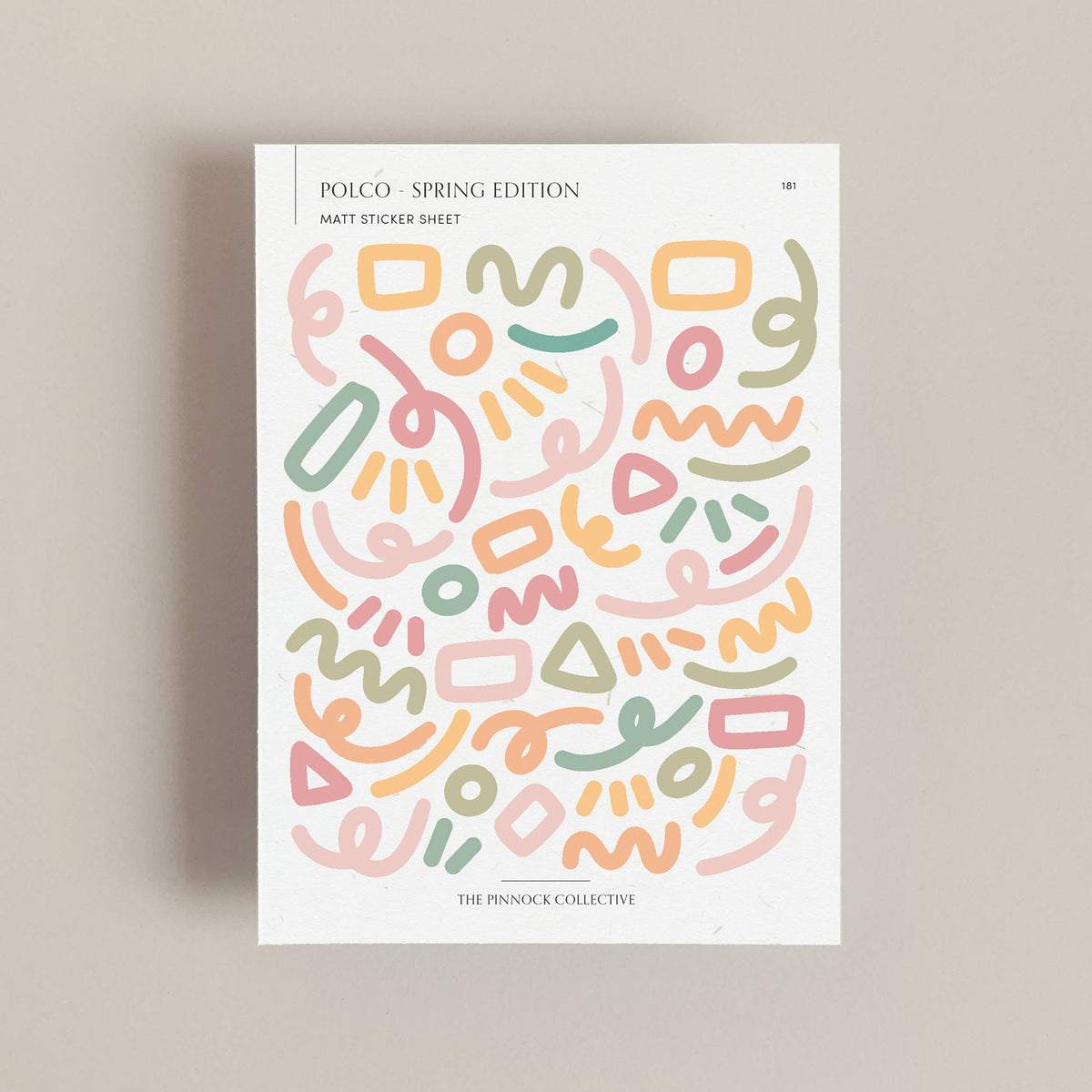 Spring Themed Deco Polco Sticker Sheet