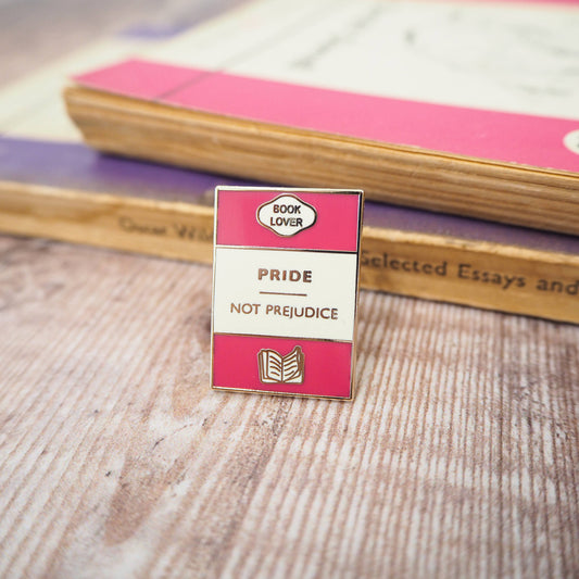 'Pride Not Prejudice' Book Lover Enamel Pin Badge
