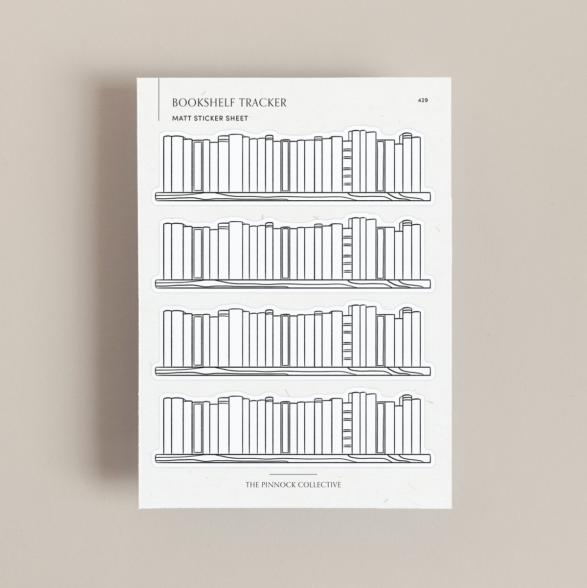 Book Tracker Shelf Sticker Sheet
