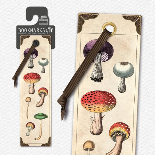 Vintage Bookmark - Fungi