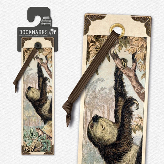Vintage Bookmark - Sloth
