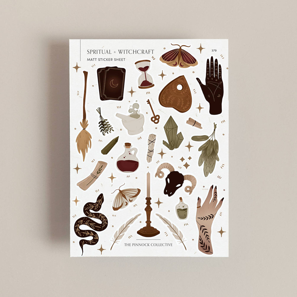 Spiritual + Witchcraft themed Sticker Sheet