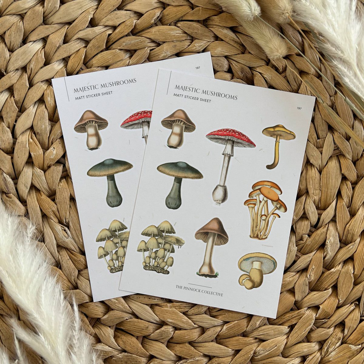 Vintage Mushroom Illustrations Sticker sheet