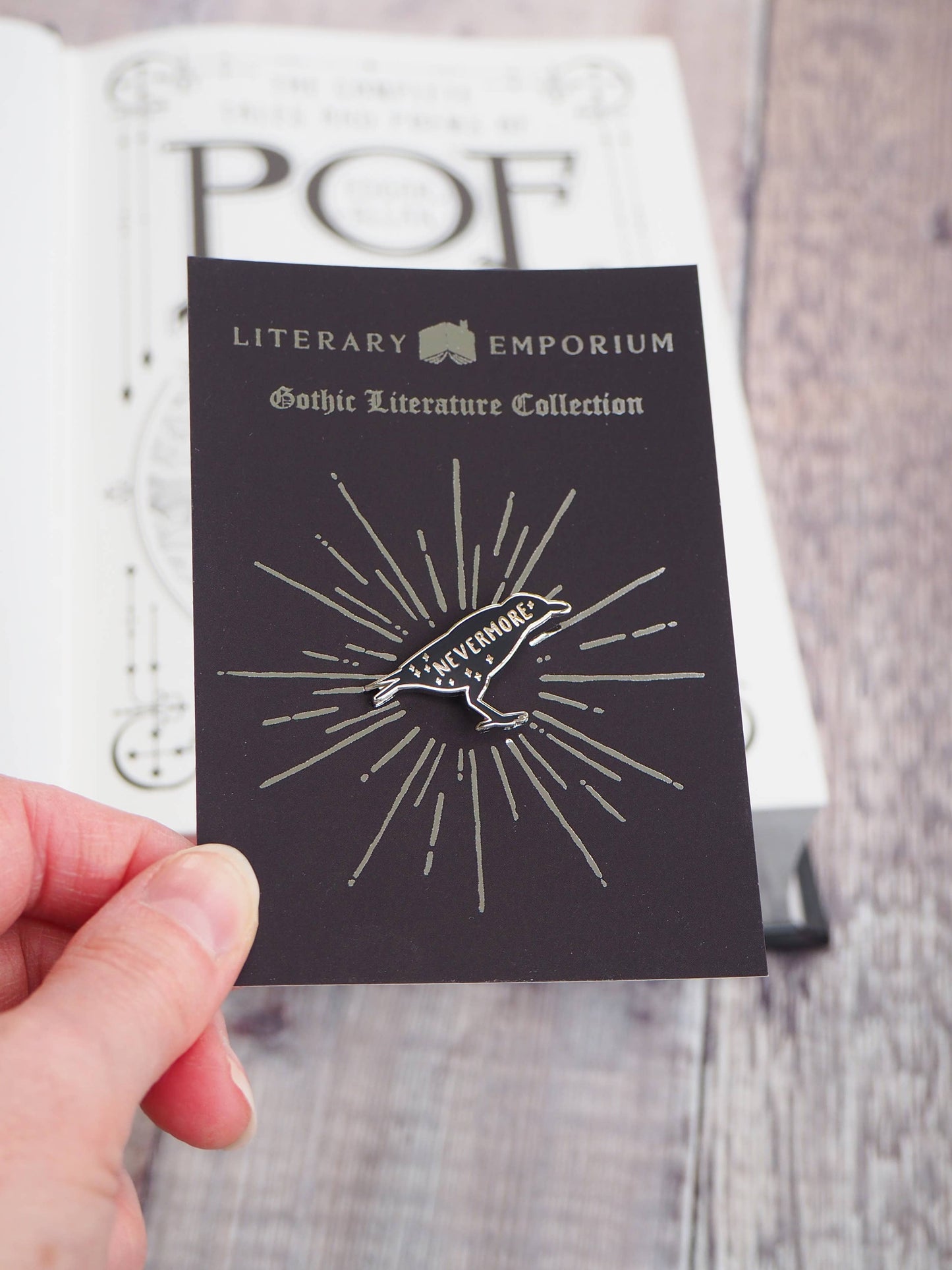 The Raven Edgar Allan Poe Enamel Pin Badge Gothic Collection