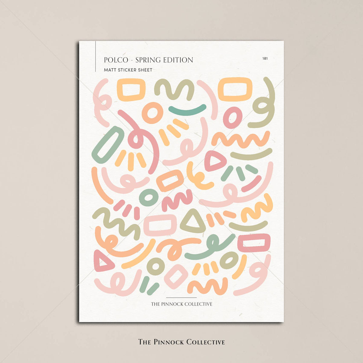Spring Themed Deco Polco Sticker Sheet
