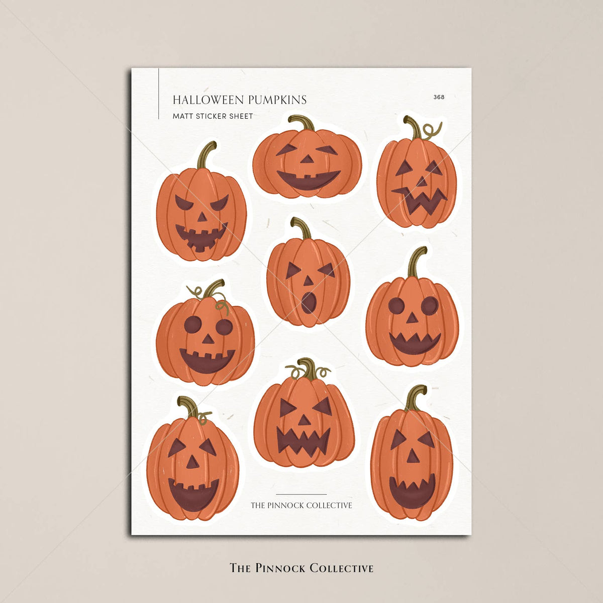 Halloween Pumpkins Sticker Sheet