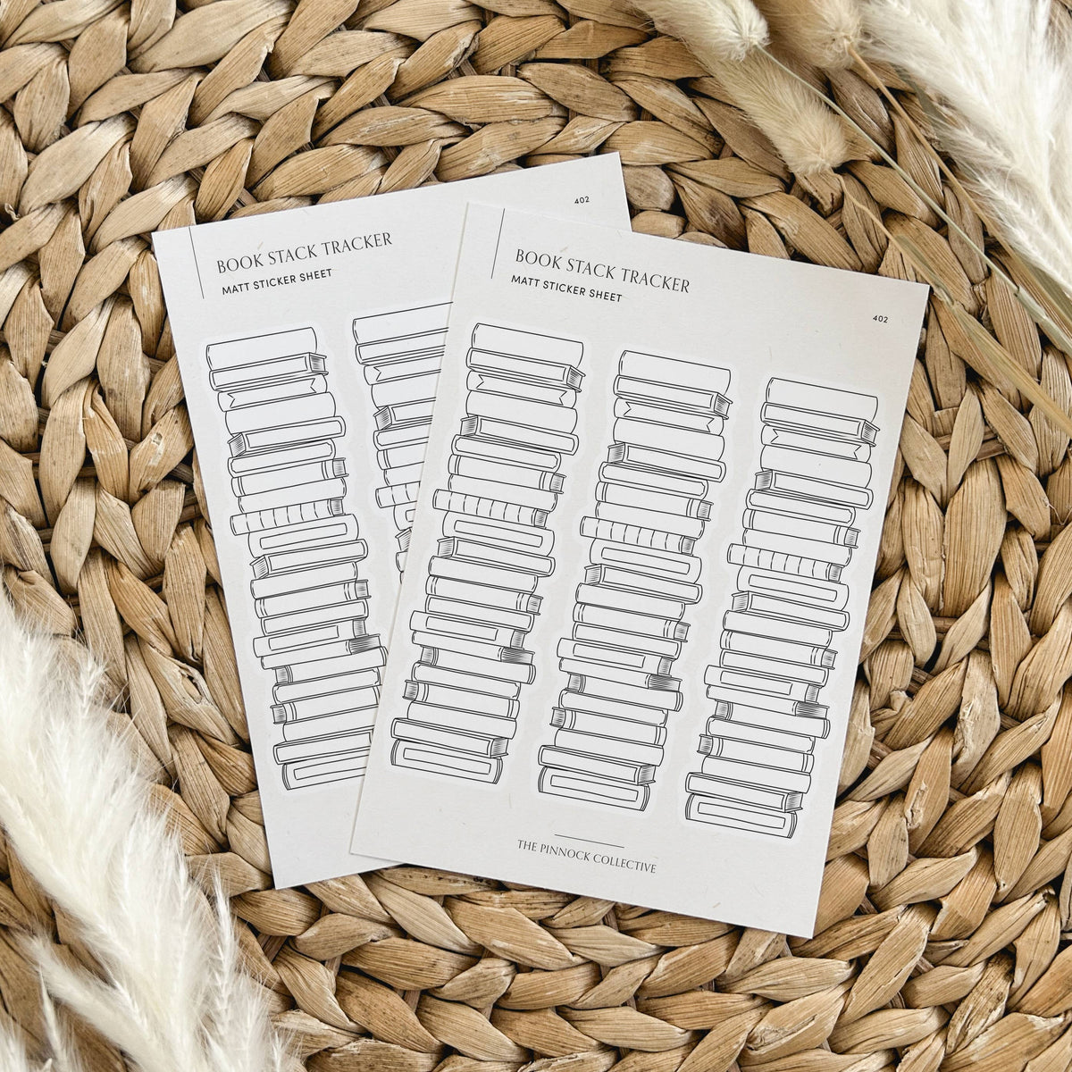 Book Tracker Stack Sticker Sheet